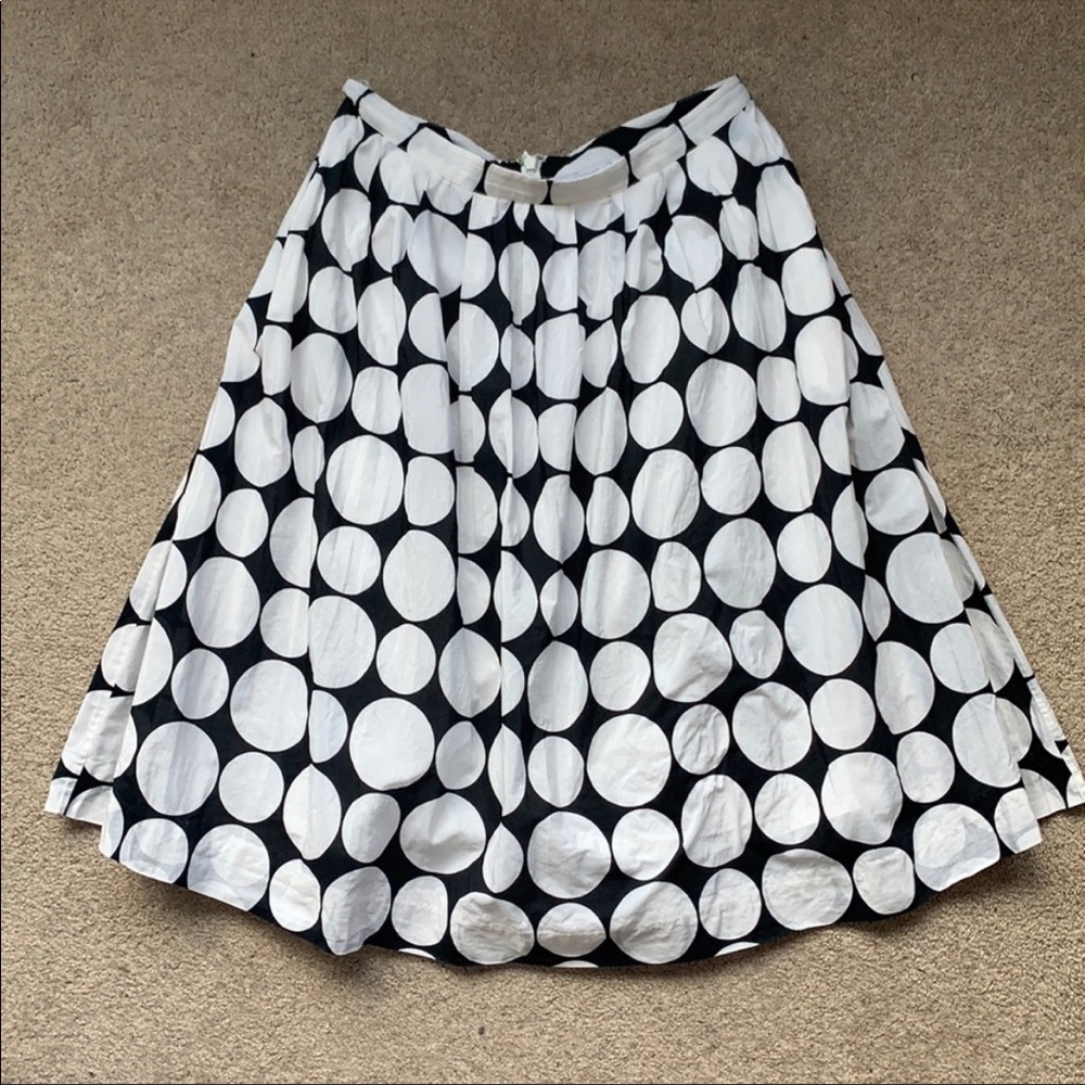 Anne Klein Cotton/Silk Polka Dot Skirt